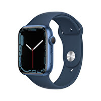 Apple Watch Series 7 GPS  45MM Mavi Alüminyum Kasa   Koyu Abis Spor Kordon