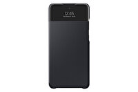 Samsung Galaxy A72 Uyumlu S View Cüzdan Kılıf Siyah