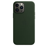 Apple MM1Q3ZM/A iPhone 13 Pro Max Uyumlu MagSafe Özellikli Deri Kılıf Sekoya Yeşili