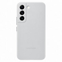 Samsung Galaxy S22 Leather Telefon Kılıfı Açık Gri
