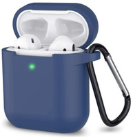 Preo Airpods Seri 1/2 Uyumlu Taşıma/Koruma Kılıfı Mavi