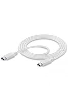 Cellular Line Usb-C TO Usb-C Kablo Beyaz 1.2m  USBDATACUSBC-CW