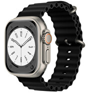 Preo Ocean Watch Band 42 44 45 49MM Siyah Akıllı Saat Kordonu