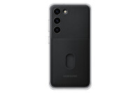 Samsung Galaxy S23 Çerçeveli Kart Yuvalı Siyah Kılıf