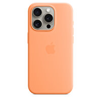 Apple Mt1h3zm/A iPhone 15 Pro Magsafe Özellikli Turuncu Sorbe Silikon Kılıf 