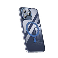 Wlons Standlı Efsane iPhone 15 Pro Mavi Pc Kapak