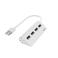 HAMA USB HUB, 4 PORTS, USB 2.0, 480 MBIT/S, BEYAZ (OUTLET)