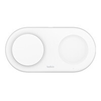 BELKIN BOOSTCHARGE PRO 2-IN-1  QI2 15W KABLOSUZ ŞARJ STANDI USB-C - BEYAZ (OUTLET)