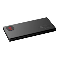 BASEUS ADAMAN METAL OVERSEAS EDITION (2021 EDITION) 10.000MAH DIGITAL DISPLAY 22.5W POWERBANK-SIYAH (OUTLET)