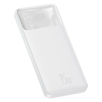 BASEUS BİPOW OVERSEAS EDİTİON 10.000 MAH DİGİTAL DİSPLAY POWERBANK 15W-BEYAZ (OUTLET)