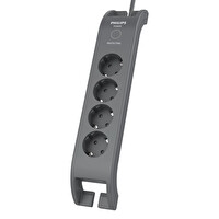 PHILIPS SPN3140A/62 2 METRE 900J 4'LÜ AKIM KORUMALI PRIZ SIYAH (OUTLET)