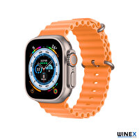 Winex Yeni Nesil Apple Uyumlu 42-44 MM Turuncu Akıllı Saat Kordonu