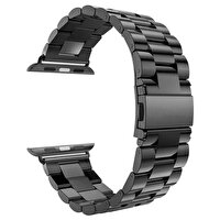 ScHitec 42-49 MM Yeni Nesil Apple Uyumlu Akıllı Saat Metal Siyah Kordonu