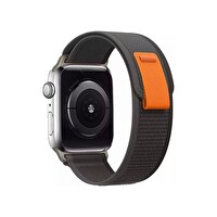 Cosmostech Apple Watch 1/2/3/4/5/6/SE/7/8/Ultra Uyumlu 42-44-45-49 MM Gri Turuncu Kordon