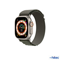 ScHitec 42-44 MM Yeni Nesil Apple Uyumlu Hasır Kancalı Yeşil Akıllı Saat Kordonu