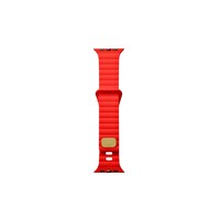 Cosmostech Apple Watch 1/2/3/4/5/6/SE/7/8/ Ultra Uyumlu 42MM 44MM 45MM 49MM Kırmızı Silikon Akıllı Saat Kordon ve Kayışı
