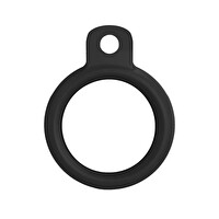 Microsonic Apple Airtag Kılıf, Silikon Anahtarlık Siyah