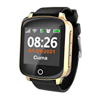 Tsmart Twatch Suya Dayanıklı Yetişkin Alzheimer GPS Takip Altın Rengi Akıllı Saat