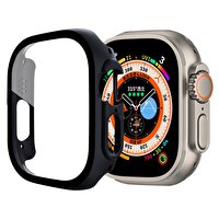 Gpack Apple Watch Ultra 49mm Ekran Koruyucu Full Glue Gard Önü Kapalı Sert Siyah