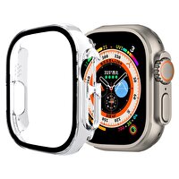 Gpack Apple Watch Ultra 49mm Ekran Koruyucu Full Glue Gard Önü Kapalı Sert Renksiz