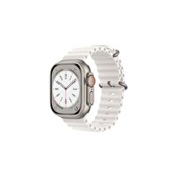 Sunix Apple Watch 42MM / 44MM / 45MM / 49MM Uyumlu Akıllı Saat Kordonu Beyaz