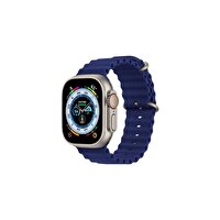 Sunix Apple Watch 42MM / 44MM / 45MM / 49MM Uyumlu Akıllı Saat Kordonu Lacivert