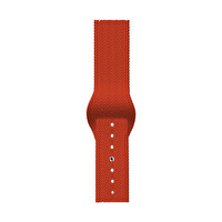 ScHitec 42-49 MM Yeni Nesil Apple Uyumlu Akıllı Saat Kordonu Silikon Turuncu