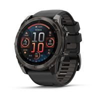 Garmin Fenix 8 51 MM Amoled Sapphire Karbon Gri DLC Siyah-Gri Silikon Kayışlı Akıllı Saat