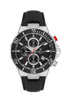 Daniel Klein DK.1.13841-1 Exclusive Tüm Fonksiyonları Aktif Tachymetre Özellikli Deri Kordonlu Siyah Erkek Kol Saati