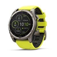 Garmin Fenix 8 51 MM Solar Sapphire Titanyum Amp Sarı-Grafit Silikon Kayışlı Akıllı Saat