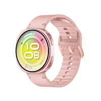 Bix TSW3 42mm Ultra İnce 1.32 inç AMOLED Ekran Bluetooth Aramalı Metal Çerçeve Nabız SpO2 Ölçer Akıllı Saat Pembe