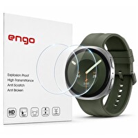 Engo Samsung Galaxy Watch 9 44 MM İle Uyumlu Ekran Koruyucu Nano Parlak Çizilmeye Dayanıklı Akıllı Saat Koruması