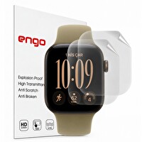 Engo Apple Watch Series 12 42mm İle Uyumlu Ekran Koruyucu TPU A3582 Şeffaf Çizilmeye Dayanıklı Akıllı Saat Koruması - 2 Adet