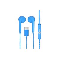 Lecoo EH104 Type-C Kablolu Mavi Kulak İçi Kulaklık