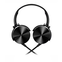 Winex HD Extra Bass Mikrofonlu Kablolu Siyah Kulak Üstü Kulaklık