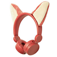 Nedis Franky Fox Çıkarılabilir Aksesuarlı Turuncu Kulak Üstü Çocuk Kulaklığı