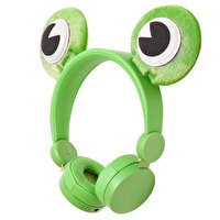 Nedis Freddy Frog Çıkarılabilir Aksesuarlı Yeşil Kulak Üstü Çocuk Kulaklığı