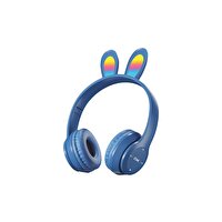 Sunix BLT-43 Wireless 5.0 Stereo Tavşan Mavi Kulak Üstü Bluetooth Kulaklık