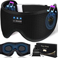 LC-Dolida 3D Uyku Maskesi Bluetooth Kablosuz Müzik Zarif Siyah