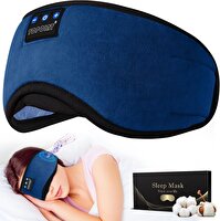 Topoint Uyku Kulaklıkları Bluetooth Uyku Maskesi Lacivert