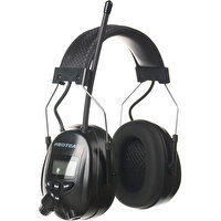 Protear Bluetooth AM FM Radyo 25 dB İşitme Koruma Siyah Kulak Üstü Kulaklık