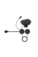 Torima BT12 Motosiklet Intercom Interkom Dinleme Ve Konuşma Özellikli Su Geçirmez Siyah Bluetooth Kulaklık