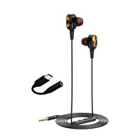 Tecno Hot Beats 3D Hifi 4 Hoparlörlü 3.5mm Jack Girişli Type-C Dönüştürücülü Mikrofonlu Kulaklık Siyah J2UC10