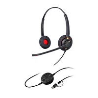Inbertec UB805DM Duo Çağrı Merkezi Kulak Üstü Kulaklık