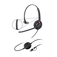 Inbertec UB805M Mono Çağrı Merkezi Kulak Üstü Kulaklık