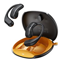Juo JT3 14.2 MM Sürücü 6.0 Open Ear OWS Kulak Kancalı Açık Spor Siyah Bluetooth Kulaklık