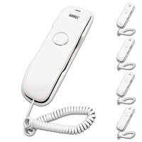 Karel TM902 Kablolu Duvar Tipi Beyaz Analog Telefon 5 Adet