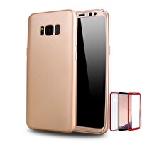 Teleplus Samsung Galaxy S8 360 Full Korumalı Kapak Gold