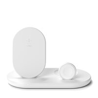 Belkin 3-in-1 Apple Ürünleri için Beyaz Kablosuz Şarj Cihazı