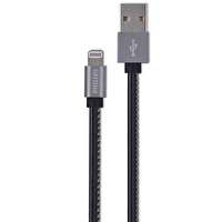 Philips DLC2508B 1.2 M Deri Mfi Lisanslı Siyah Lightning Şarj Kablosu